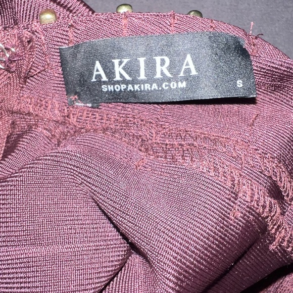 Gorgeous Akira Burgandy Bandage bodycon Dress size M - Picture 14 of 16
